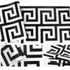 Black White Geometric Wallpaper Rolls Luxury Large Greek Key Wall Papers Home Decor For Living Room and Bedroom 210722