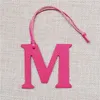 Initial M letter keychains for women charm bag holder ornaments real leather keyring car pendant solid color personality chains