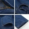 Män Bomull Straight Classic Jeans Spring Autumn Male Denim Pants Overaller Designer Högkvalitativ storlek 28-211111