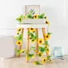 Guirnaldas de flores decorativas, 1 Uds., 240cm, guirnalda de girasol amarillo Artificial, flor de vid, decoración de arco Floral de boda, seda