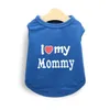 Niedliche Hundebekleidung „I LOVE MY MOMMY DADDY“-Kleidung, bequeme Kostüm-Weste, Welpen-Katzen-Mantel, Kleidung, T-Shirt, Heimtierbedarf