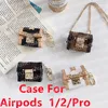 Apple Airpods Pro Air Pods 1 2 세대 케이스 헤드셋 액세서리 이어폰 케이스 패키지 패키지 럭셔리 가죽 Shockprove 커버 패션 헤드폰 보호대 가방