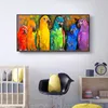 Moderna bilder Färgglada papegojor Kanfasmålningar för vardagsrumsutskrifter och Posters Dekorativ djurkonst Cuadros Heminredning