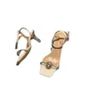 Buty sukienne luksusowe sandały przezroczyste przezroczyste czysty piętę kwadratowy palec palec slingback marka marka moda moda dhinestone letnie pompki