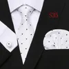 Mode Business Black Floral Neck Tie Set Paisley Polyester Heren Strip Ties voor Mannen Formele Luxe Bruiloft Stropdassen