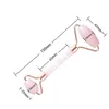 Rouleau de Jade en cristal Rose naturel, masseur à Double tête, Quartz Rose, grattoir Guasha pour le visage, ensemble d'outils avec boîte 9869146