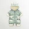 Baby Winter Rompers Snowsuit Vêtements Veste en coton pour garçons filles manteau épais vêtements chauds nés vêtements de neige pour bébés vêtements d'extérieur 211222