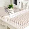 Waterproof PVC Tablecloth Transparent Cover Mat Kitchen Pattern Oil Glass Soft Cloth 1.0mm 210626