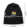 Berets LGBT Love Duma Rainbow Caps Casual Street Skullies Czapki Kapelusz Mężczyzna Dorosły Lato Ciepłe Dual-Użyj Knit Bonnet