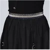 Two Piece Set Women Black Knitted Sweater And Embroidery Gauze Pleated Skirt Sets Suits Ladies Female Casual Office 2 210520