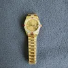 女性用時計サファイアクリスタルオートマチックメカニカル69178高品質レッドゴールドダイヤモンドベゼルガールウォッチギフト26mm