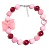 Bijoux pour enfants en gros bonbons couleur perle chaîne Bracelet frais belle perle ensemble collier avec de grandes petites perles pour Halloween