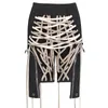 Women Lace Up Shorts Safari Style Contrast Color Eyelet High Street Short Women's