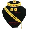 2017 Nya afrikanska smycken uppsättningar 24K guldfärg halsband / örhänge / ring / armband smycken etiopiska eritrean kvinnor bröllop gåvor h1022