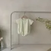 Korean Style Summer Baby Girls Boys Bodysuit Candy Color Striped Jumpsuit born Cute Kids Clothes E231 210610