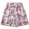 Hip Hop Bear Lalki Pełne Spodenki Mężczyźni Streetwear Graffiti Haftowane Spodenki Spodnie Harajuku Baggy Joggers 2021 Sweatshorts G1209