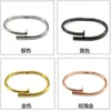 European och American Nail Open Armband Rose Gold Högkvalitativ Par Rose Gold Fashion Nail Bracelet Q0719