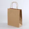 Süblimasyon Wrap Çevre Dostu DIY İşlevli Yumuşak Renk Kağıt Torba Kolları Ile Festivali Hediye Alışveriş Çantaları Kraft Paketleme Çantası