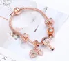 Sieradenstijl Charm Women Fashion Beads armband Bangle PLATED ROSE GOUD DIY Hangers armbanden sieraden drop levering 2021 VJBHM