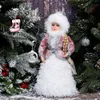 ABXMAS Bonbons Seau Avec Russie Musique En Peluche Père Noël Poupée Navidad Année Ornements Décoration De Noël Cadeaux Pour Enfants Fille 211018