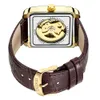 Chenxi Luxury Gold Automatic Watch Mężczyźni Biznes Wodoodporna Szkielet Tourbillon Mechaniczny Wristwatch Top Relogio Masculino Q0524