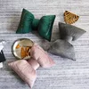 Almofada de viagem macia almofadas de veludo Voltar Pescoço Descanso apoio decorativo arcos encostos encosto com enchimento laço nó casa cama sofá decor