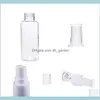 Packing Office School Business Industrial 60 ml Fine Mist Spray Flaskor Liten storlek 2 oz Refillerbara containrar BPA PETG MILJÖ PR