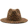 Männer Frauen Hut für Frauen Männer Leopard Fedora Hut Frau Mann Fedoras Casual Filz Hüte Weiblich Männlich Panama Kappe Jazz top Caps 2022 Frühling Herbst Winter Großhandel