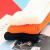 Chaussettes pour hommes Long Tube haute aide sixième oncle Orange Pile hommes et femmes carte de marée japonais Vintage couleur Pure coton