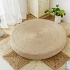 Pokrywa krzesełka 5 rozmiar naturalny słomka pof tatami poduszki podłogowe medytacja joga okrągła matka zafu Poduszka 40 45 50 60 70 cm 20119186p