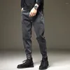 Jeans pour hommes Marque à la mode Automne Hong Kong Style Casual Lâche Pantalon long noué à la cheville Slim Fit Plus Taille Vêtements de travail Harem
