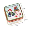 ギフトラップかわいい漫画クリスマスサンタクロース雪だるまミニパッケージ錫ボックスキャンディベーキングクッキービスケットケース