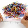 1000 pcs meninas bonitos anéis coloridos descartável goma de borracha para titular rabo de cavalo elástico bandas crianças acessórios de cabelo