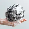 Spugna schiumogena a rete per doccia morbida 60g Scrubber esfoliante Bagno nero Bubble Ball Detergente per la pelle del corpo Strumento di pulizia Accessori per il bagno DHL gratuito