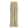 Minimalistische casual brede pant broek voor vrouwelijke hoge taille zwart groot formaat losse rechte broek mode 210521