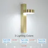 Led indoor wall lamps switch stair light fixture nordic sconces home deco glod led luminaire bedroom 210724