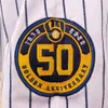 Camisa de beisebol 2021 J. P. Feyereisen Adrian Houser Josh Lindblom Freddy Peralta Drew Rasmussen Suter Topa Wahl Williams Yardley Yount Cooper Molitor Counsell