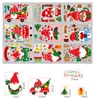 qualité 20 * 30 cm * 9 autocollants mignons en verre de fenêtre de père Noël à battants décoration de vacances autocollant de volet de Noël arrangement de scène