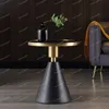 Woonkamer meubels eigentijds design ronde gouden roestvrijstalen marmeren top bistro salontafel pub voor hotel club café