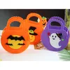 Halloween DIY Portable Candy Bags Present Wrap Pumpkin Bat Ghost Witch Felt Treat Bag Gift Pouches ECO Friendly Goodie Handbags Party Decorations TH0088