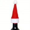 12ピースミニクリスマス帽子カトラリーバッグボトルカバーフォークオーガナイザーテーブルウェアホルダー銀器貯蔵庫