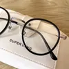 Super Sung S028 النظارات البصرية للرجال النساء الرجعية نمط مكافحة الأزرق ضوء عدسة لوحة بيضاوية الإطار مع مربع