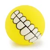Funny Pets Dog Puppy Cat Ball Teeth Toy PVC Chew Sound Dogs Play Fetching Squeak Toys Pet Supplies toys RRF13333