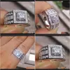 Solitaire 18K Platinum Mens Fashion Sier Gemstone Engagement Rings Jewelry Simulated Diamond Ring For Wedding Csmrm Jcmvu