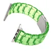 För Apple Bands Watchband Transparenta Plastic Candy Color Band Straps Iwatch Replacement Strap 38mm 40mm 42mm 44mm 6 5 4 3