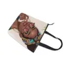 Торговые сумки многоразовые эко африканские женские сумки женские, пляжные сумки, складные, плечо, неформальные, холст, ежедневно использование 220310