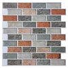 Art3d 30x30cm 3D Wall Stickers Self-adhesive Peel and Stick Backsplash Tile Faux Stone Mosaic for Kitchen Bathroom , Wallpapers(10-Pieces)