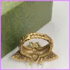 Nuevas mujeres anillo retro anillos de apertura joyería de diseñador letras de oro anillo de animales para mujer para accesorios de fiesta con diamantes abejas D223075F