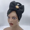 Abbigliamento etnico Papillon Berretti turbante per le donne Moda Testa africana Matrimonio nigeriano Gele Foulard musulmano Cofano Copricapo femminile