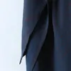 カジュアルドレス2022夏のスタイルの女性の素晴らしい穀物の高い腰のスリットスリットのドレス品質エレガントな女性トレンディ